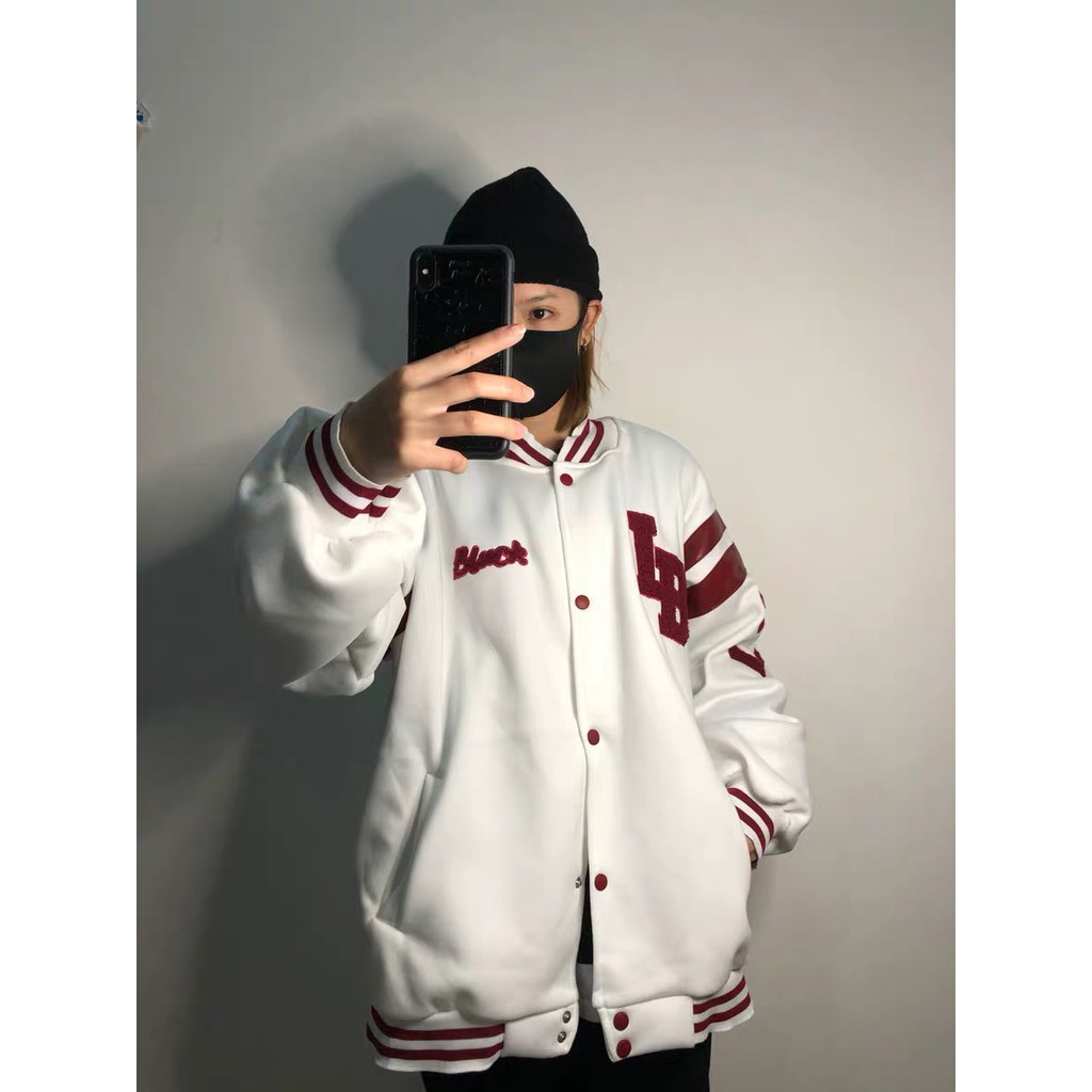 [ORDER] Bomber phối da 2 màu trắng, đen ullzang - Có ảnh thật | BigBuy360 - bigbuy360.vn