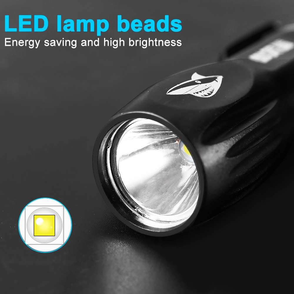 Đèn Pin LED Mini Cầm Tay Có Thể Sạc Lại Bằng Cổng USB Chất Lượng Cao Cho Leo Núi/Cắm Trại Sinh Tồn