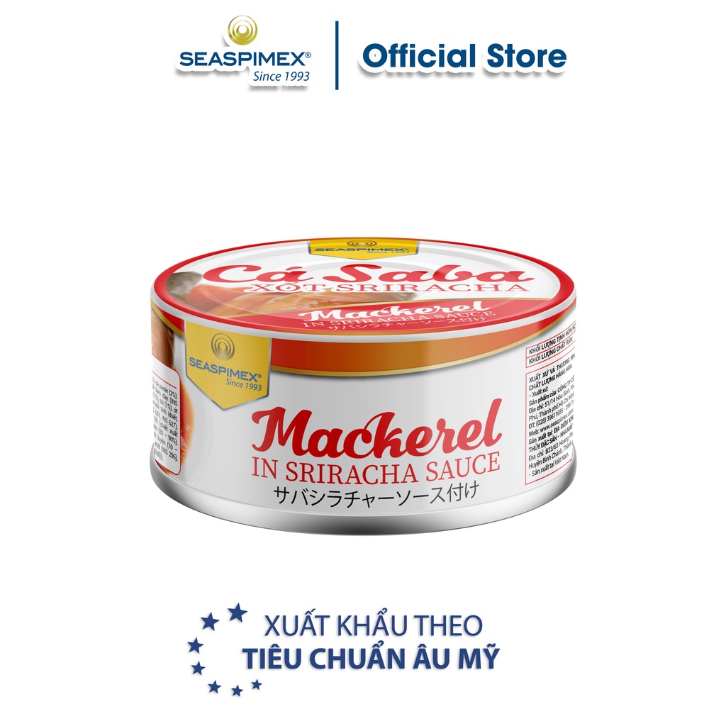 Cá Saba Nhật Sốt Sriracha SEASPIMEX 185gr