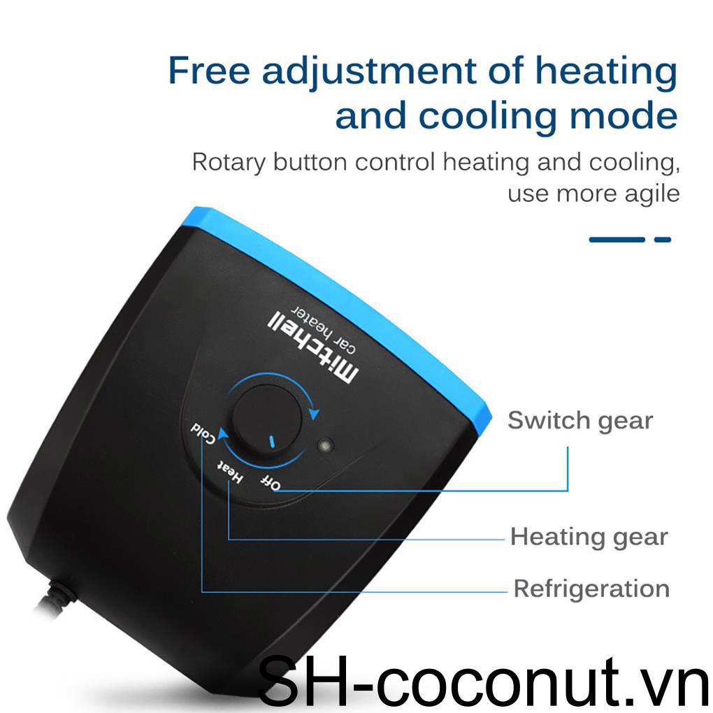 Quạt Sưởi Ấm 12v Xoay 360 Độ Đa Năng Cho Xe Hơi