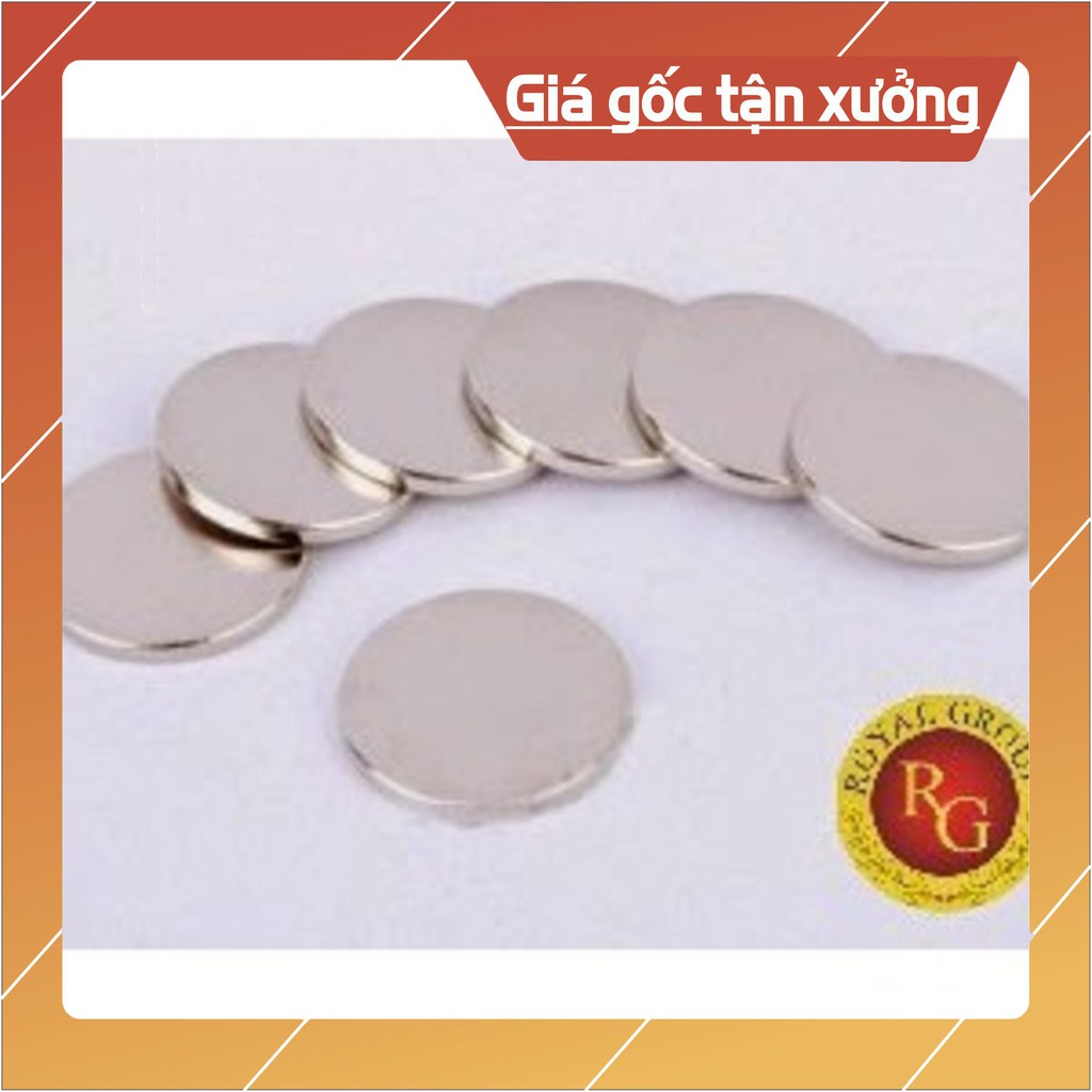 [Xả Kho] Nam châm đất hiếm 20x2mm, loại nam châm trắng đất hiếm mỏng lực hút mạnh.