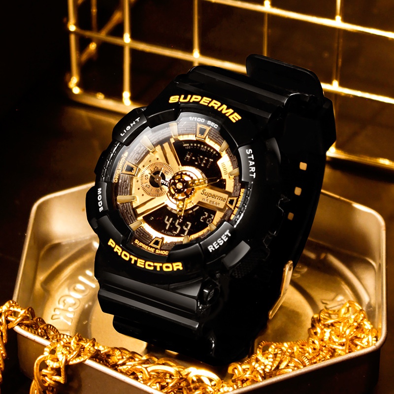 Đồng Hồ Nam SUPREMEI 1688 Hai Màn Hình Hiển Thị Kỹ Thuật Số Thể Thao Chống Thấm Nước