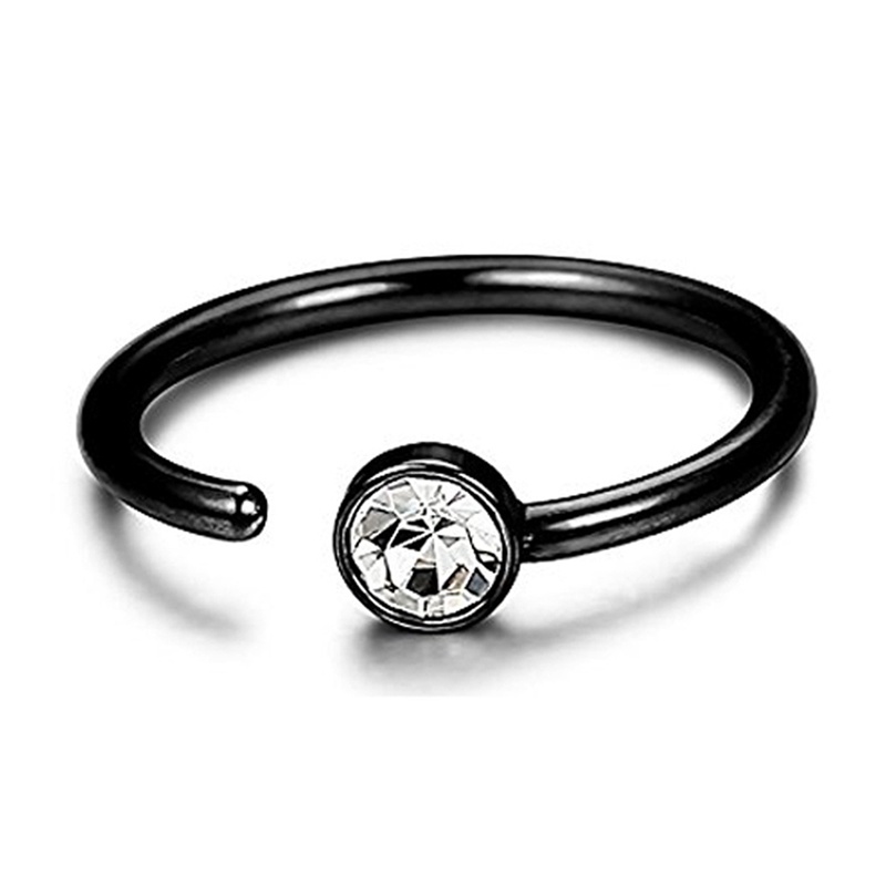 Khuyên Mũi Hình Chữ C Đính Đá Pha Lê Nhập Khẩu Hàng Chất Lượng Cao 69Store Mã:K2TR05