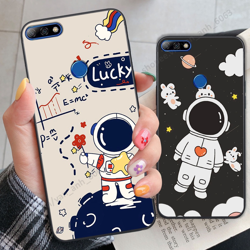 Ốp Huawei Y7 Prime 2018 / Y7 Pro 2018 hình bầu trời, phi hành gia đẹp, ốp lưng điện thoại huawei viền dẻo cao cấp