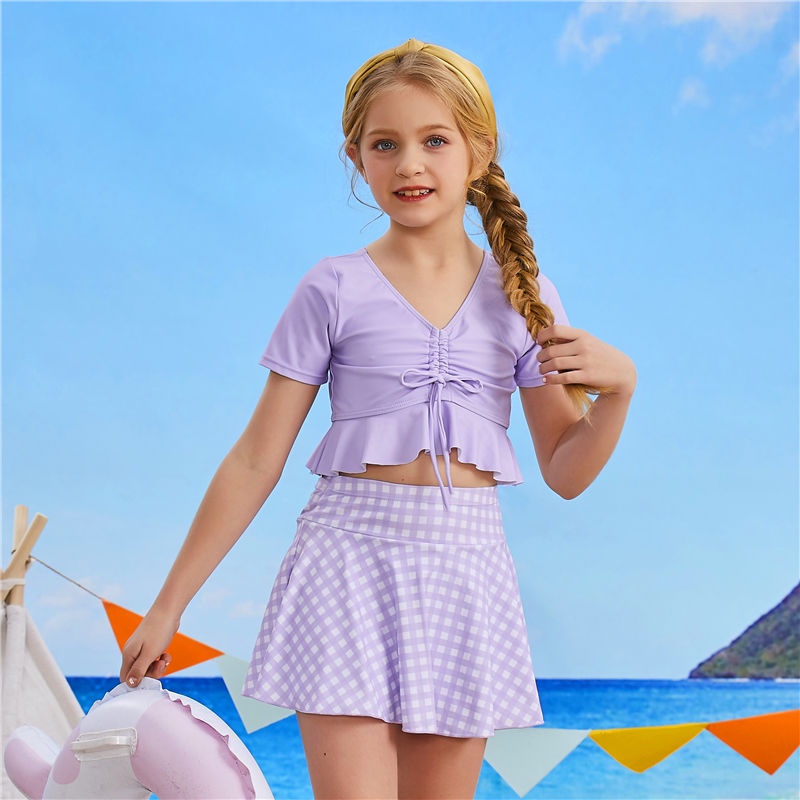 Áo tắm bé gái, áo tắm trẻ em, váy xẻ tà lớn công chúa baby girl dễ thương, áo tắm nữ sinh | BigBuy360 - bigbuy360.vn