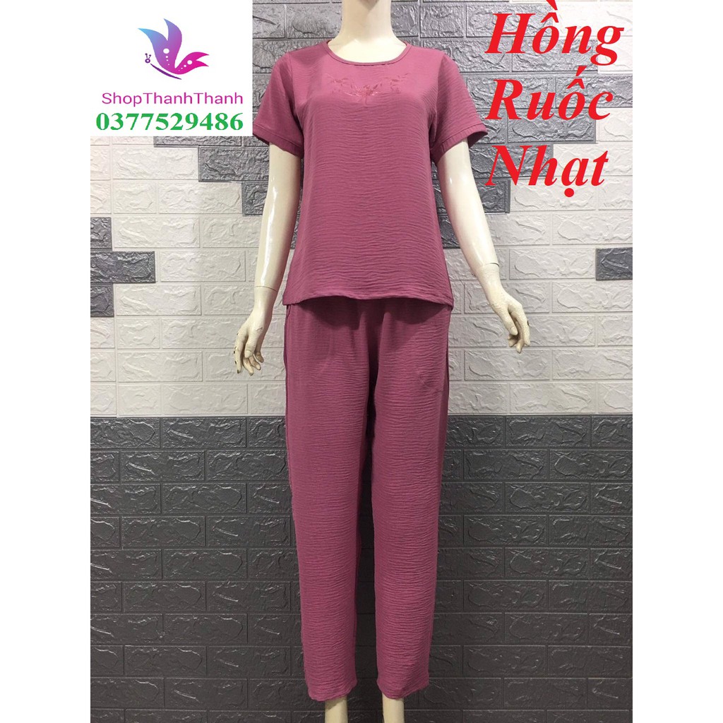 ĐŨI DÀI TRUNG NIÊN Đồ bộ mặc nhà Big Size cao cấp có co giãn ShopThanhThanh