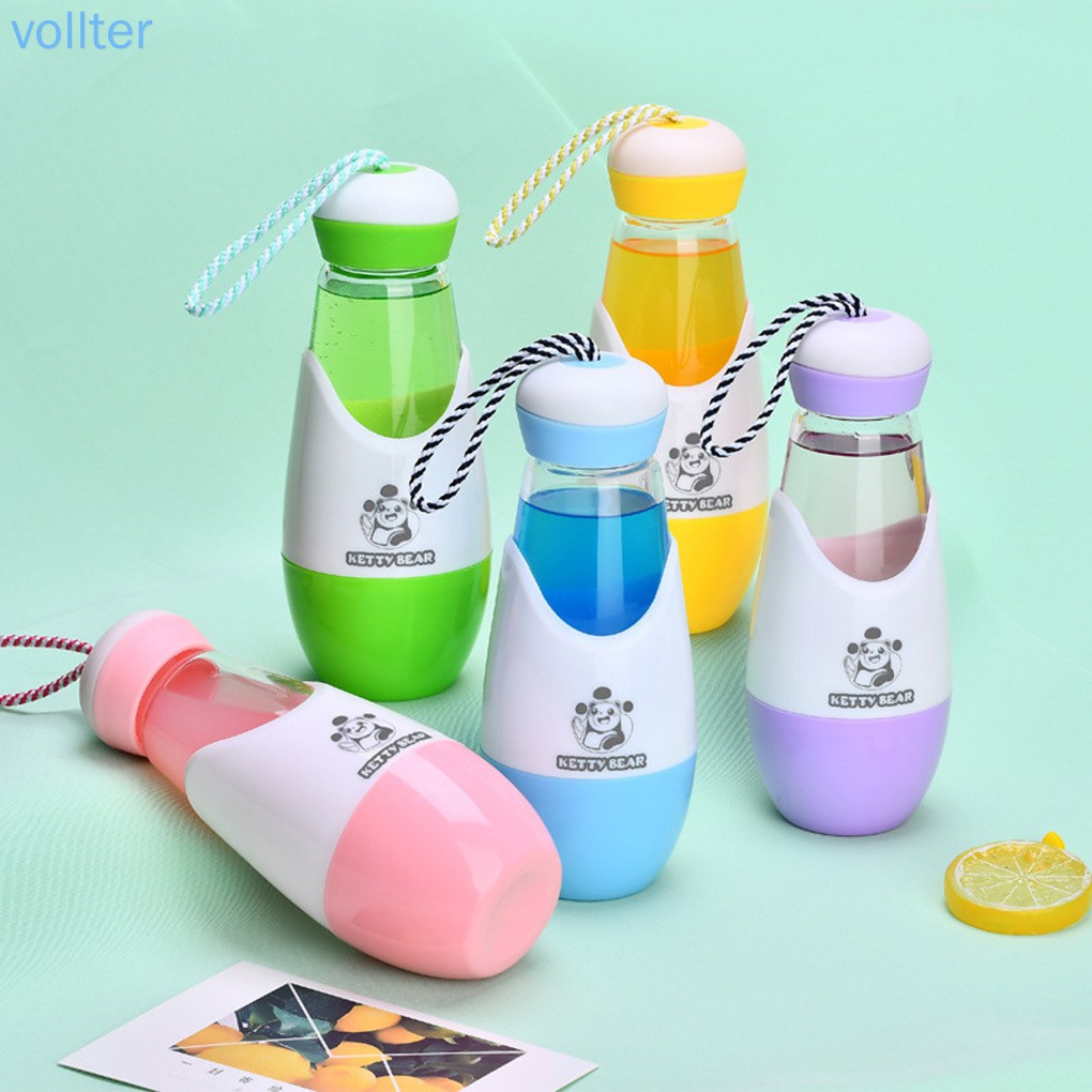 Bình nước thủy tinh mini dung tích 300ml tùy chọn màu sắc
