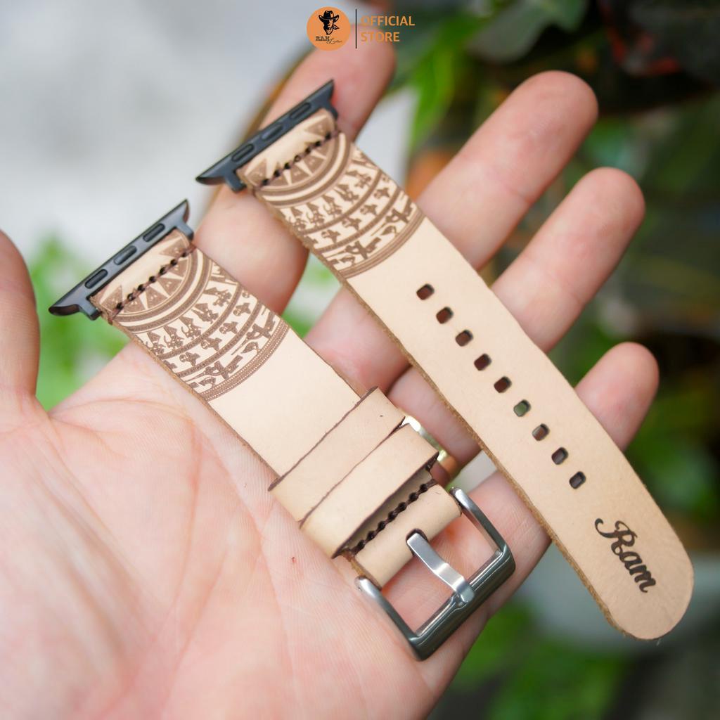 Dây Đồng Hồ AW 2,3,4,5,6,7,8, AW Ultra Da Bò Thanh Lịch - RAM Leather Simple trống đồng vegtan