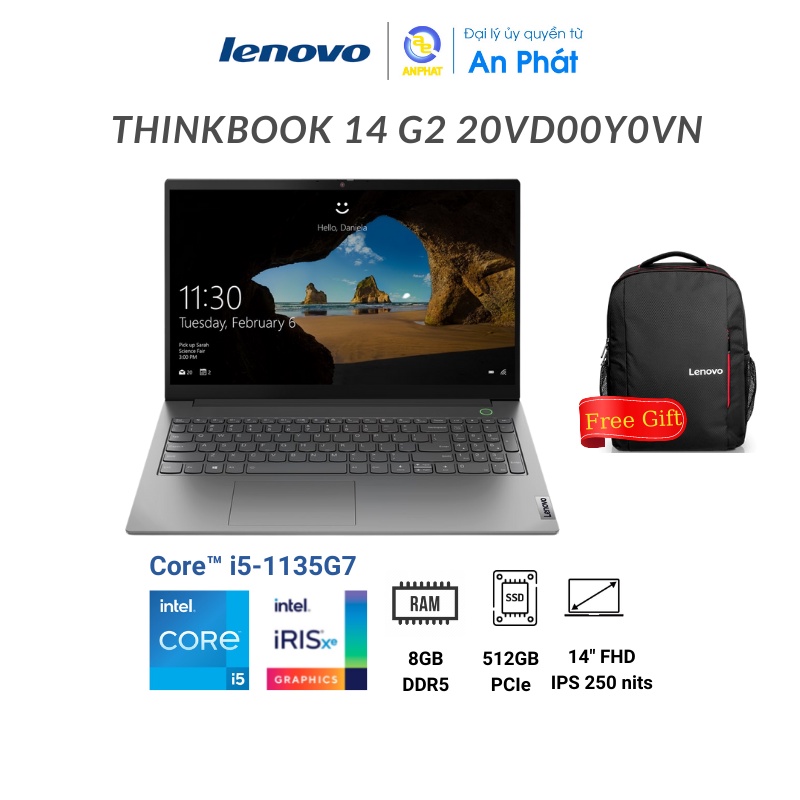 Laptop Lenovo Thinkbook 14- Gen 2 ITL 20VD00XXVN (Core i3-1115G4 | 14.0 inch FHD)