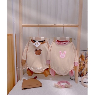 Set body kèm tuban hoặc mũ cho bé gái và bé trai
