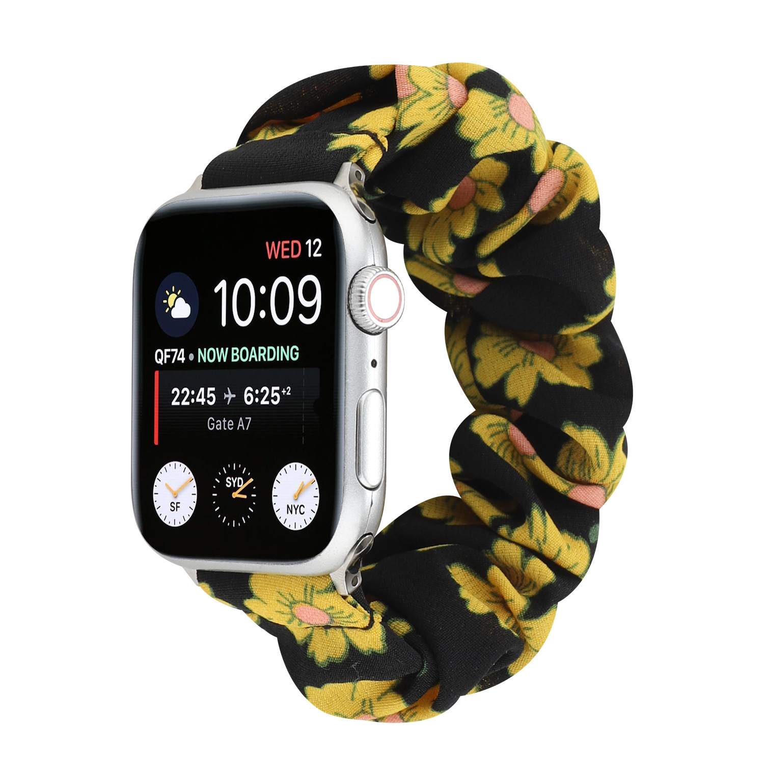 Dây Vải Cột Đồng Hồ Apple Watch Series 5 4 3 2 38mm 40mm 42mm 44mm In Họa Tiết Hoa / Da Báo