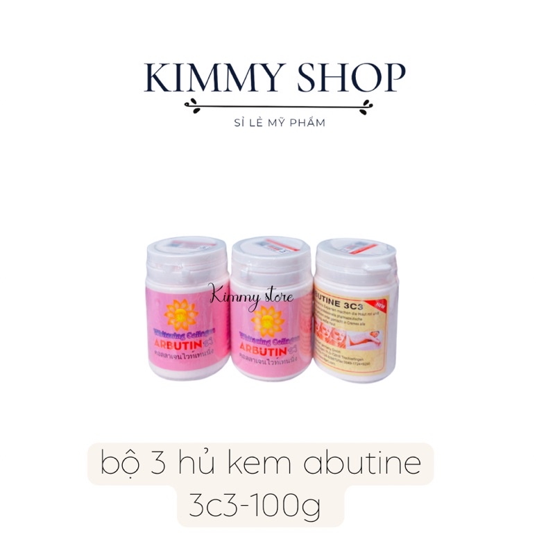 combo bộ 3 hủ kem kích trắng abutine 3c3 chuẩn xịn