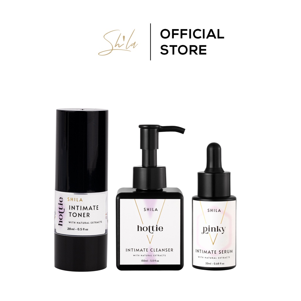 Bộ 3 chăm sóc vùng kín Shila (Shila Intimate Toner, Shila Intimate Cleanser, Shila Serum Pinky)