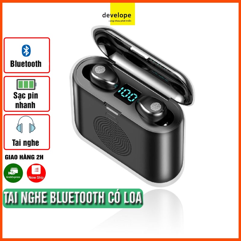 Tai nghe bluetooth QCY F9 PRO CÓ LOA NGOÀI -Tai nghe không dây QCY T10