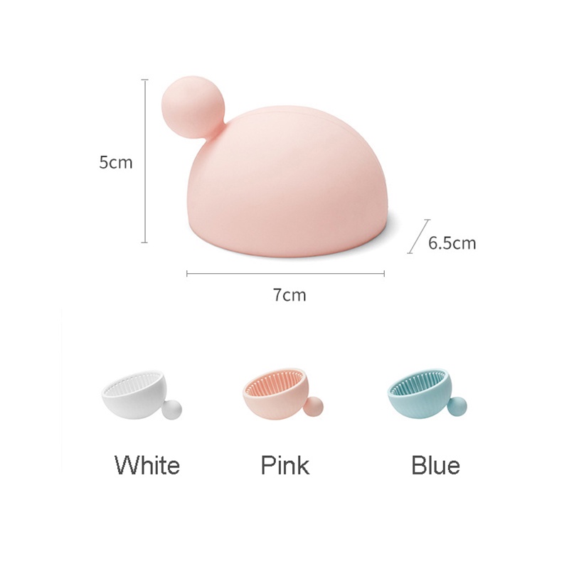 [Hàng mới về] Khay vệ sinh cọ trang điểm bằng silicon hình quả cầu nhỏ có thể giặt sạch tái sử dụng tiện lợi