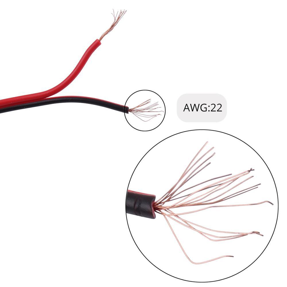 AUGUSTINA Cáp Mở Rộng 2 Pin 5M 10M 20M 2 Pin Đồng 3528 5050