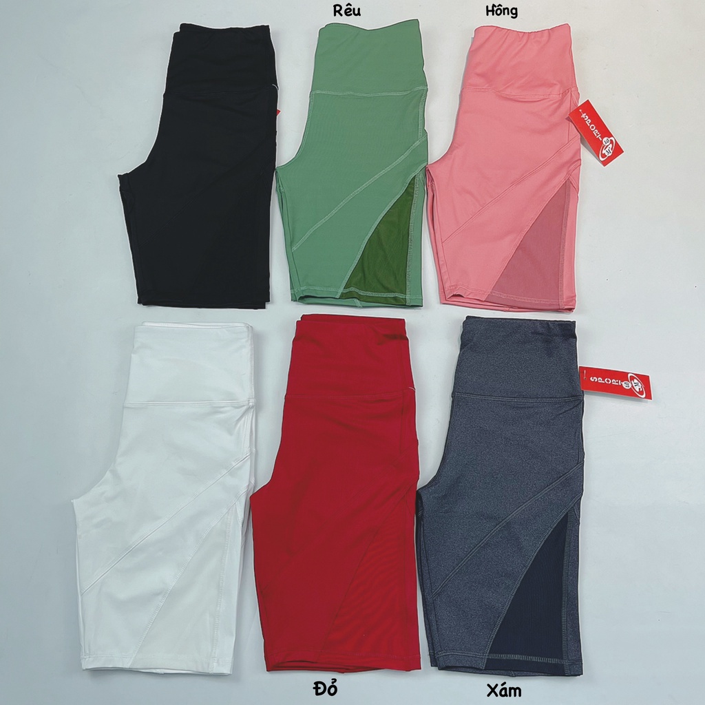 [Có Túi Nhỏ] Quần Short Lỡ Biker Thể Thao Nữ Phối Lưới Cực Xinh
