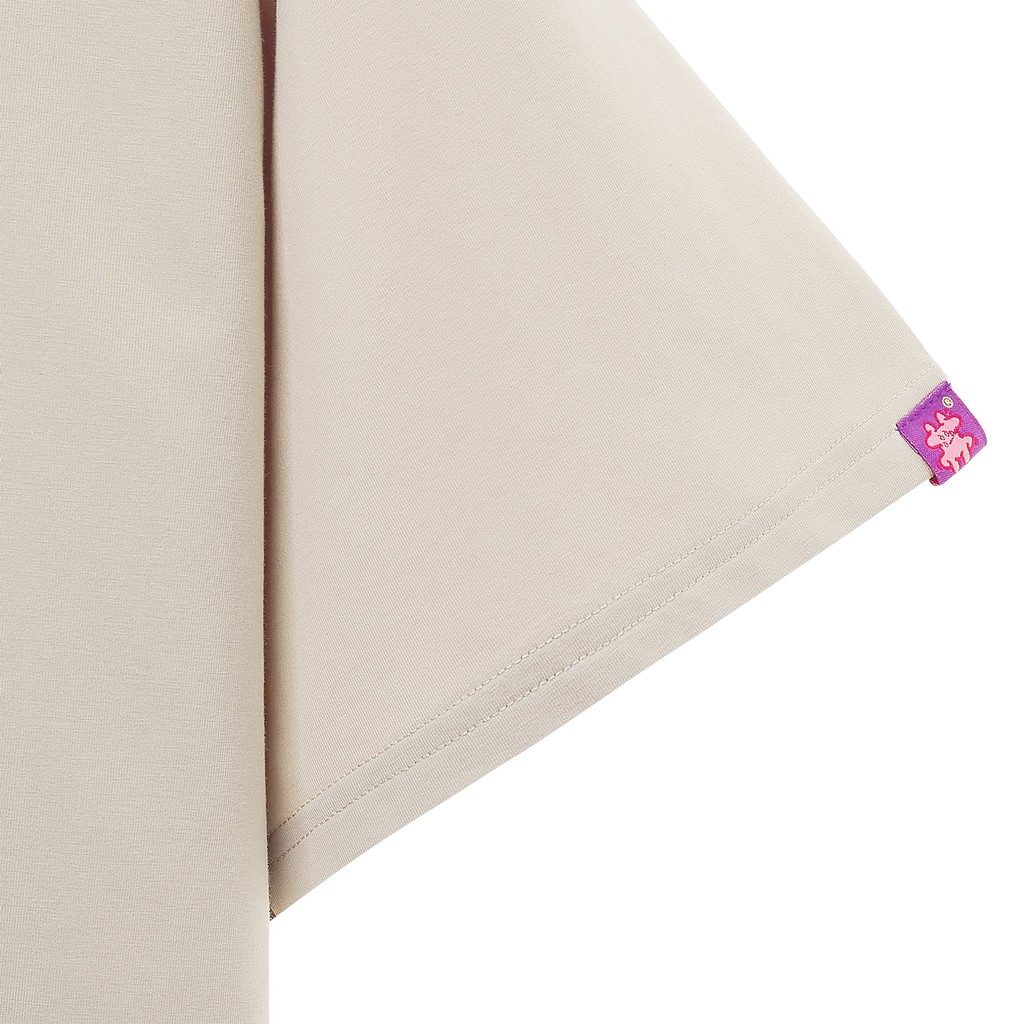 Áo thun tay lỡ 8YO phông Unisex nam nữ Premium Cotton oversize form rộng SIGNATURE - Beige
