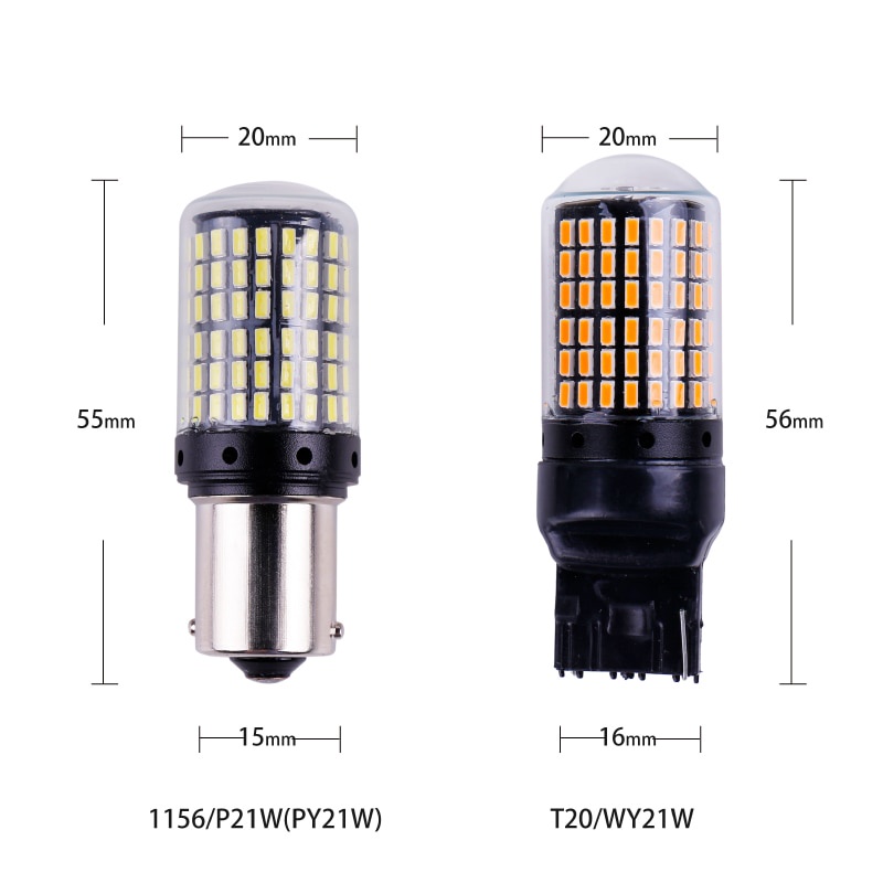 1 Đèn LED Tín Hiệu Xi Nhan T10 W5W T15 W16W T20 7440 7443 1156 1157 Py21W P21W Ba15S Bau15S