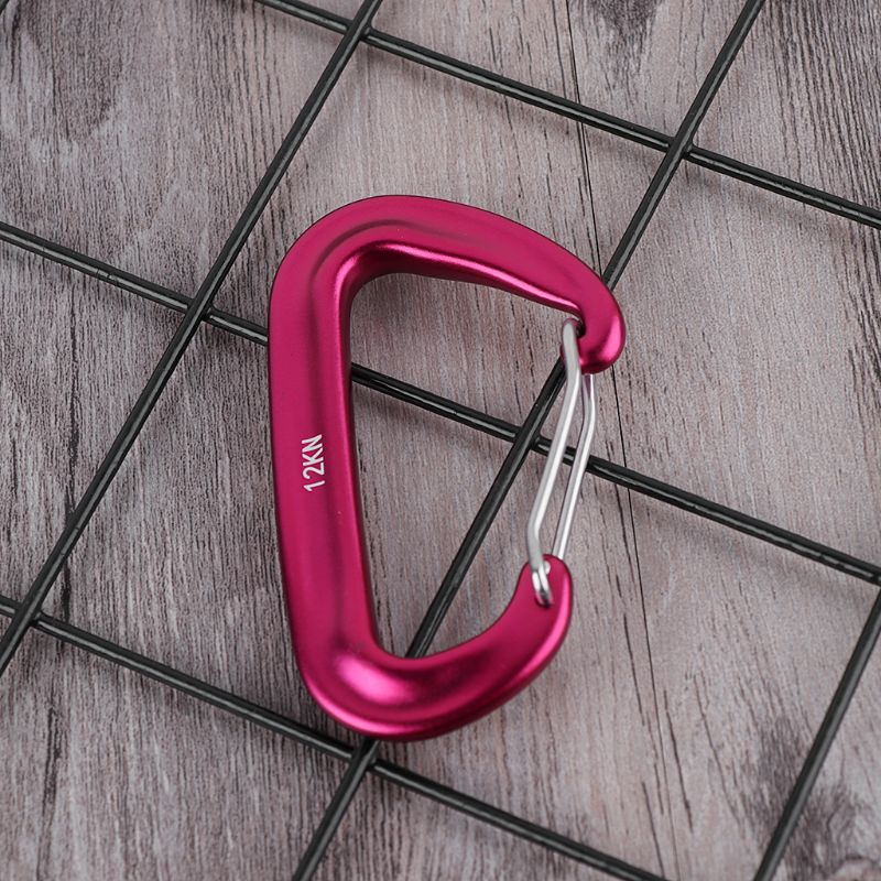 ★yong♣  7075 Aviation Aluminum D Shape Carabiner 12KN Hammock Safety Buckle Rock Climbing Yoga Hang Buckle