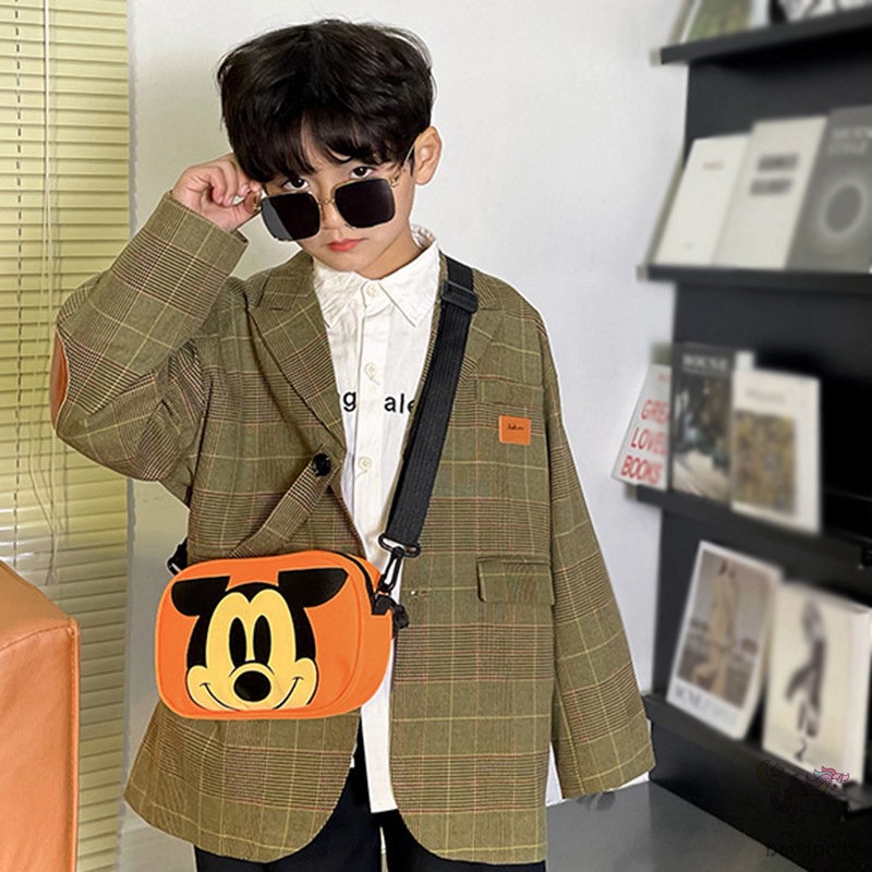 Túi Xách Đeo Vai Vải Bố Họa Tiết Hoạt Hình Phong Cách Hàn Quốc Đáng Yêu Dành Cho Trẻ