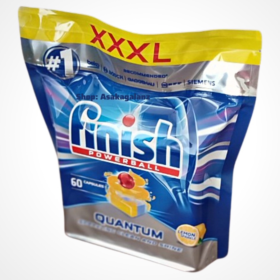 [MỚI 2021] Viên rửa bát Finish quantum Max 60 viên - Nhập khẩu Châu Âu