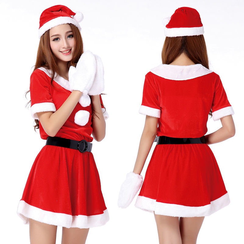 Ông già Noel trang phục phù hợp với quần áo nữ người lớn nam quần áo trẻ em bar cos ăn mặc trang phục màu đen và trắng | BigBuy360 - bigbuy360.vn