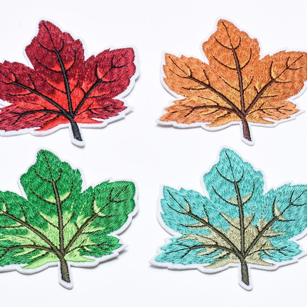 Sticker Thêu Hình Lá Phong Nhiều Màu Sắc Thân Thiện Với Môi Trường