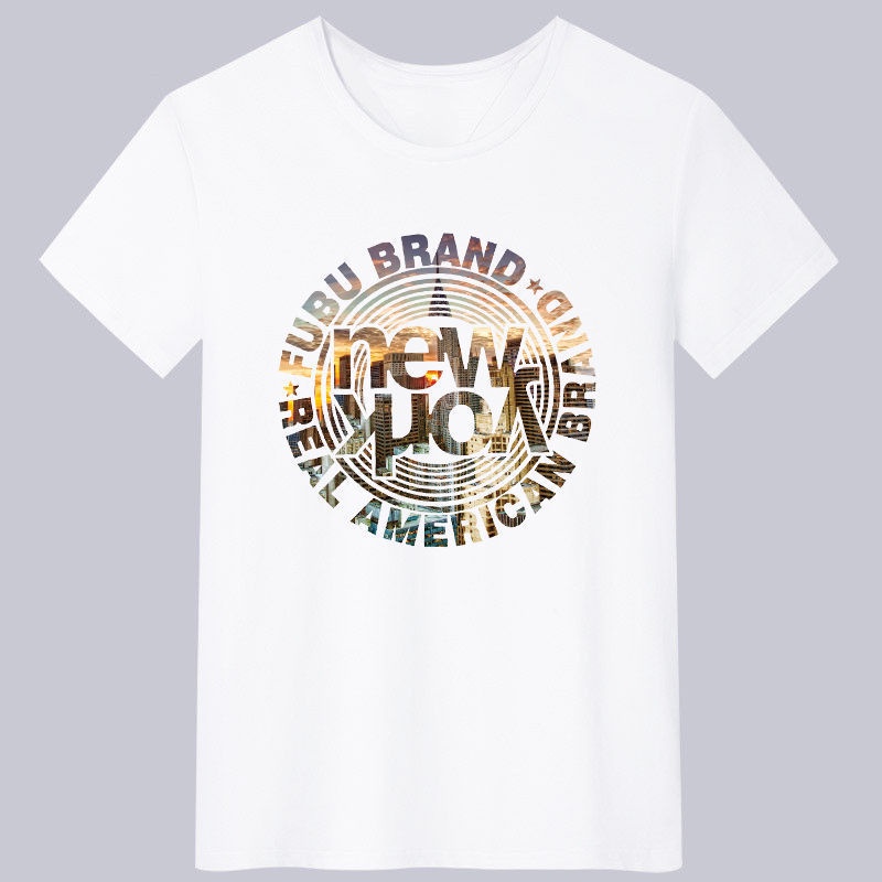 Áo thun tay ngắn cổ tròn plus size phong cách Hàn Quốc thời trang mùa hè cho nam