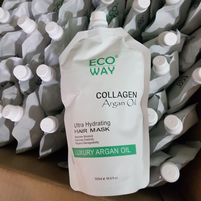 Kem hấp, ủ, xả phục hồi Collagen Ecoway 500ml