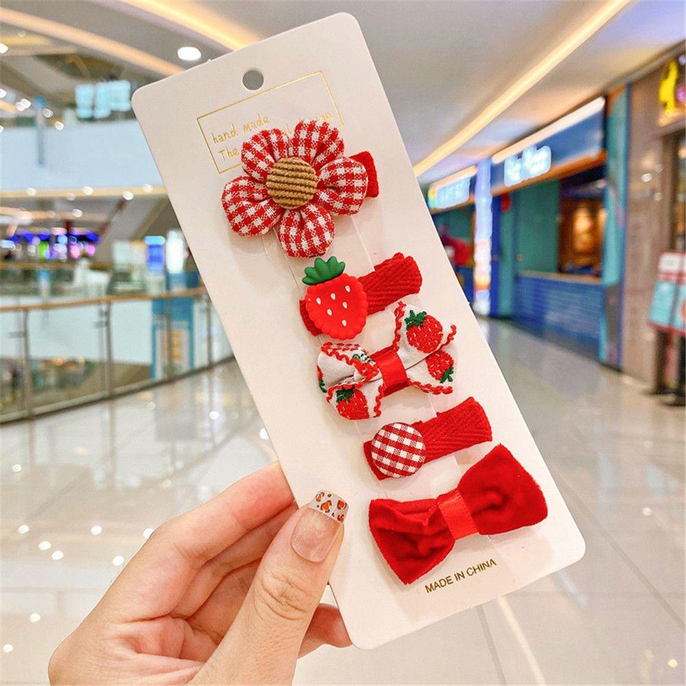 Set 5 Kẹp Tóc Nơ Dễ Thương Cho Bé Gái