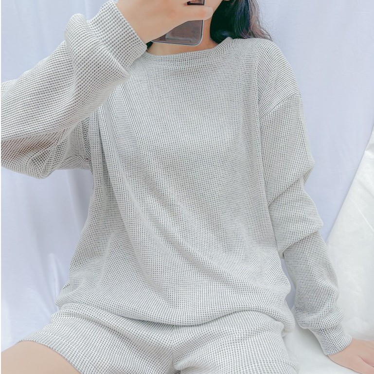 Áo sweater dài tay, áo thu đông dáng rộng cho nữ