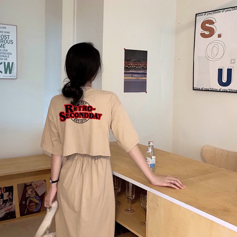 Đầm Tay Ngắn Thiết Kế Xẻ Tà Lưng Cao Thiết Kế Mới Thời Trang Cho Nữ