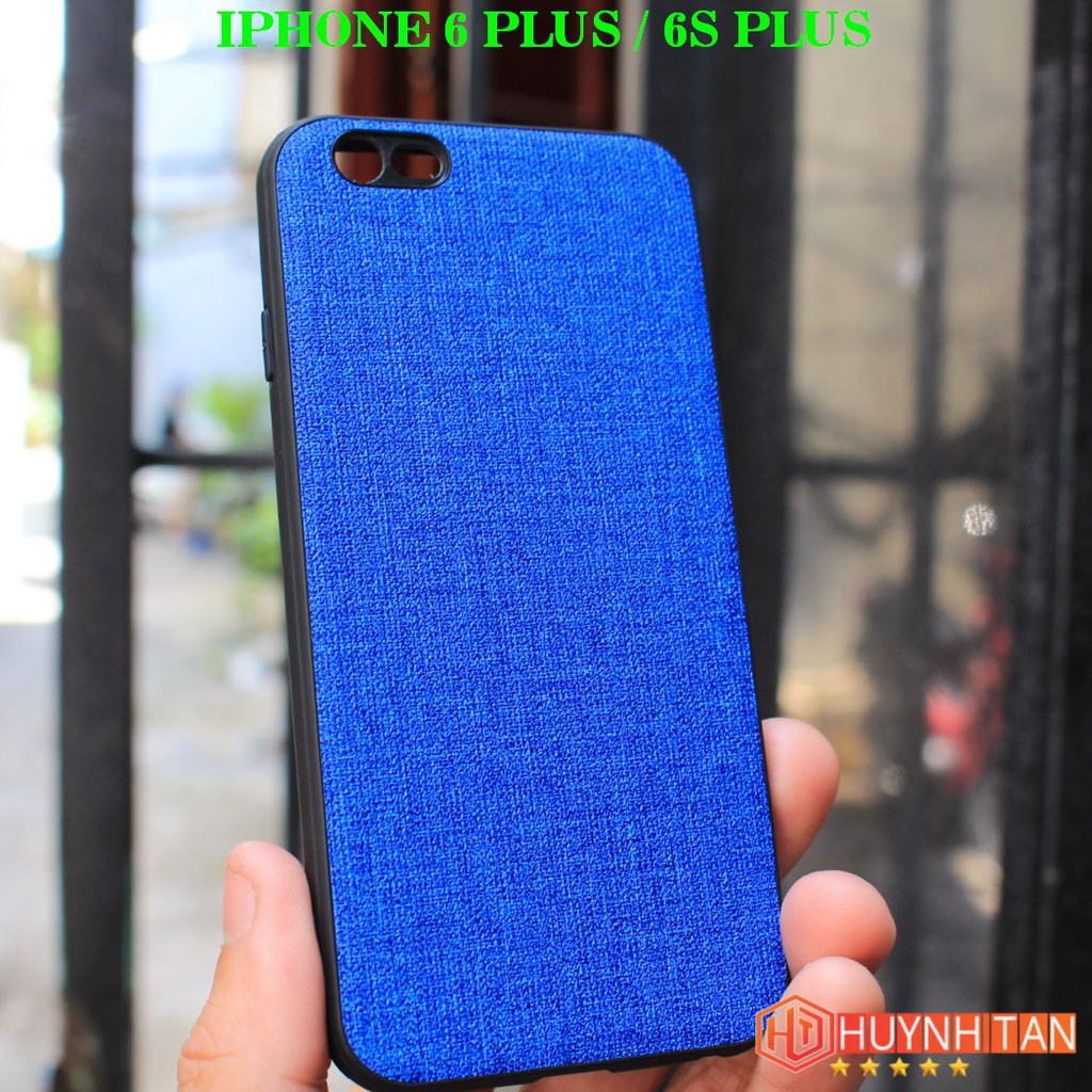 Ốp lưng Iphone 6 Plus / 6S Plus vân vải Jean (Full Màu)
