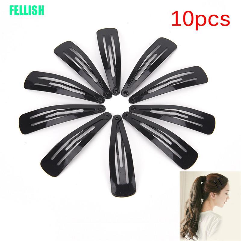 Set 10 Kẹp Tóc Kim Loại Kiểu Dáng Đơn Giản Tiện Dụng Cho Nữ