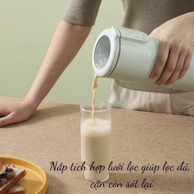 Máy Làm Sữa Hạt Mini MOKKOM - Say Nấu Đa Năng Gọn Nhẹ Cầm Tay  - Bảo hành 12 tháng