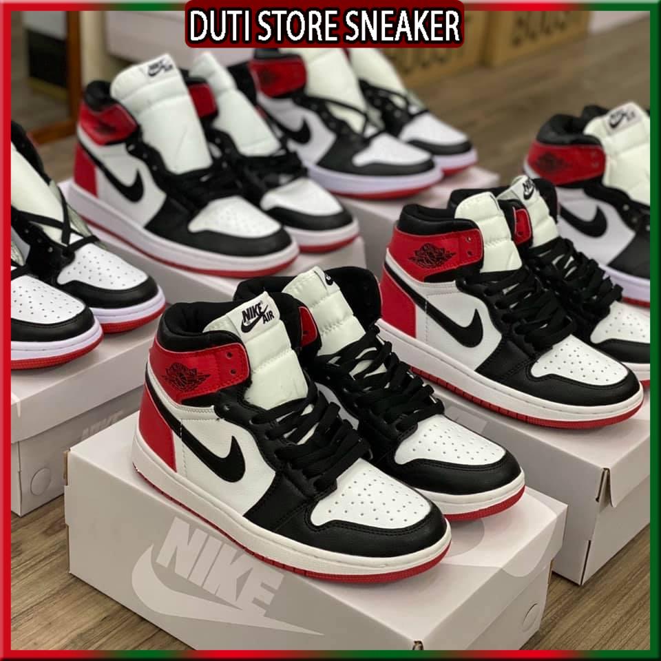 Giày Thể Thao Jodan Panda, Giày JD1 Cao Cổ Nam Nữ Đen Trắng HOT 2022