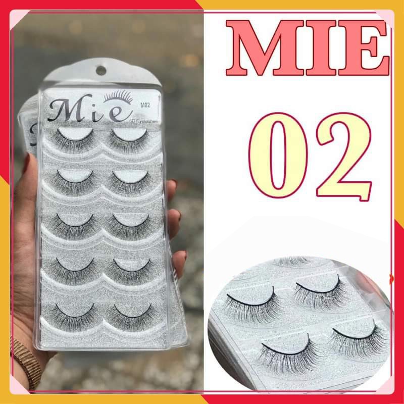 Mi giả tự nhiên Mie 6D 5 cặp 12 mã cao cấp chuyên dùng cho makeup