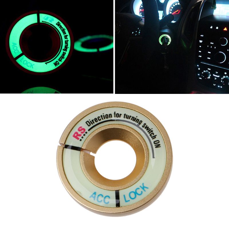 Vòng Dán Trang Trí Công Tắc Đèn Xe Hơi Màu Dạ Quang Độc Đáo