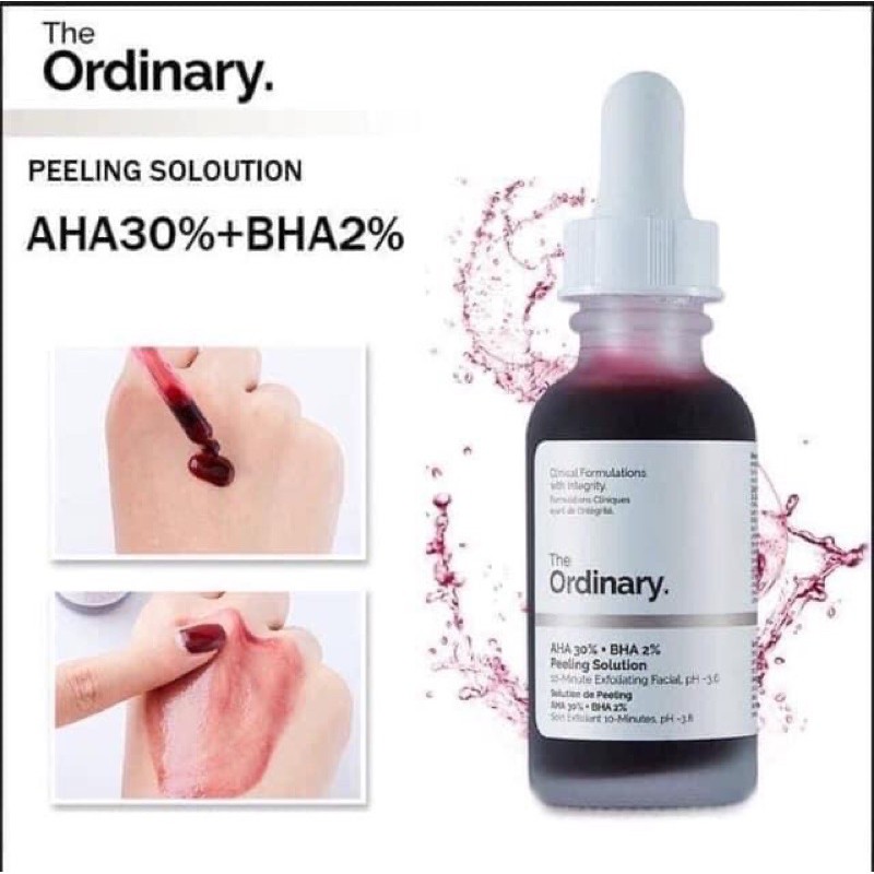 [Bill Sephora US] Tinh chất tẩy da chết hoá học The Ordinary AHA 30% BHA 2% Peeling Solution 30ml fullbox