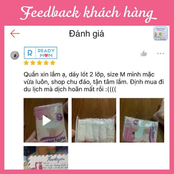Quần Lót Giấy Cotton |1 Túi 5 chiếc | Dùng 1 Lần | Đáy Quần 2 Lớp | Happy Days | Dùng Khi Đi Du Lịch| Mẹ Bầu Đi Sinh | BigBuy360 - bigbuy360.vn