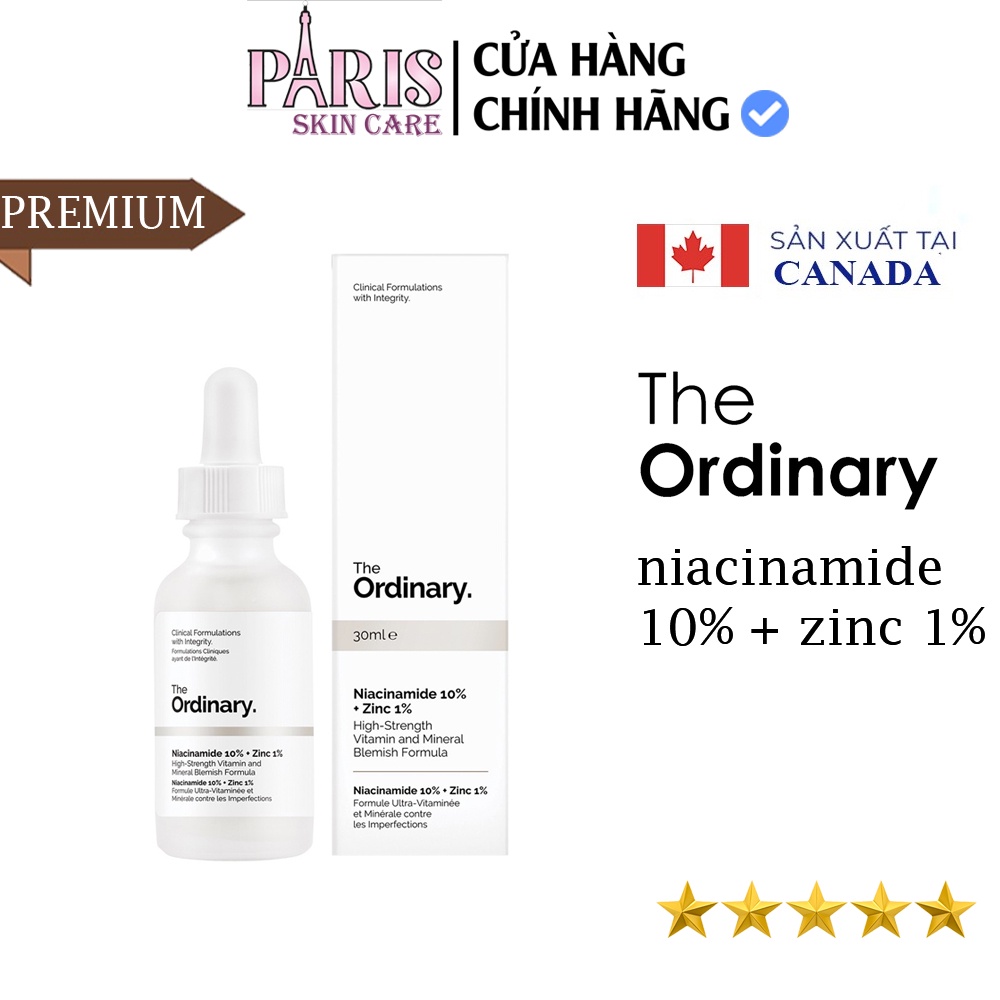 Serum The Ordinary Niacinamide 10% + Zinc 1%. Khắc phục tàn nhang, đốm nâu, mụn thâm