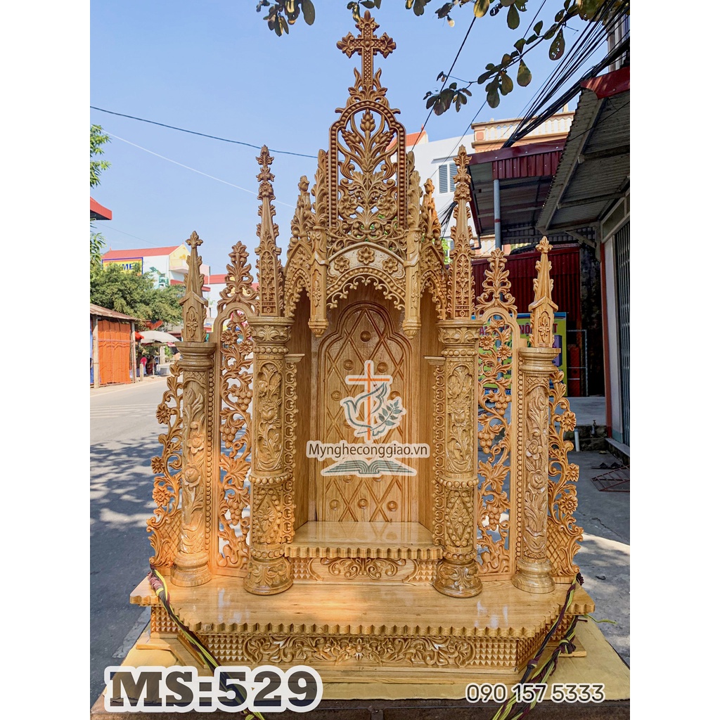 Top Những Mẫu Tòa Gỗ Công Giáo | Bàn Thờ Chúa Treo Tường Bằng Gỗ | Bàn Thờ Công Giáo Cao Cấp | myngheconggiao.vn
