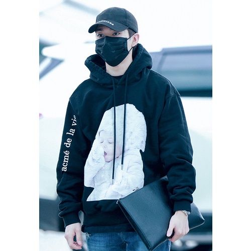 Áo Hodie ADLV Em Bé Mùa Đông Form Nam Nữ Unisex nỉ cotton trắng đen mũ hai lớp dày dăn SIÊU RẺ
