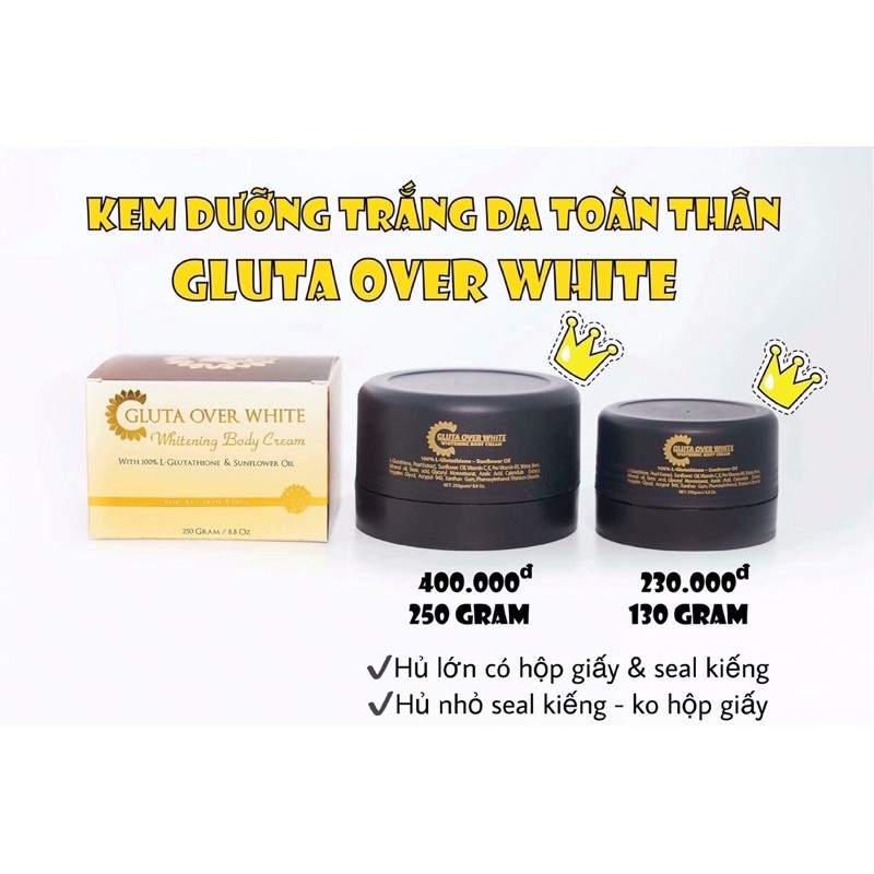 KEM BODY TRẮNG DA GULTA WHITE - CẢI THIỆN LÀN DA SAU 15 NGÀY