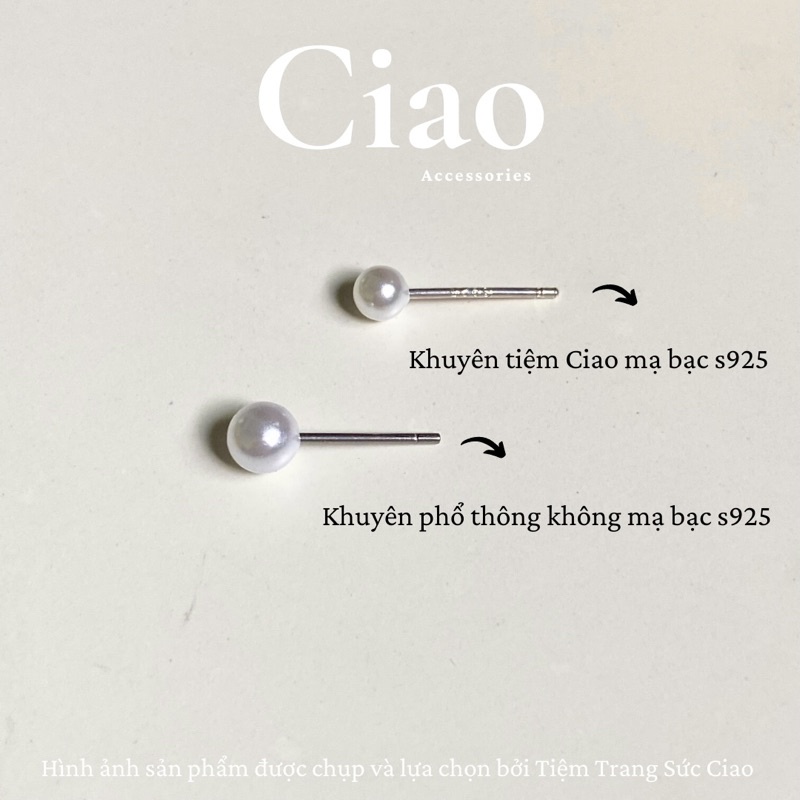 [HOẢ TỐC 1H] Khuyên tai/ Bông tai dáng dài mạ bạc S925 thiết kế chuỗi hạt trai Ciao accessories