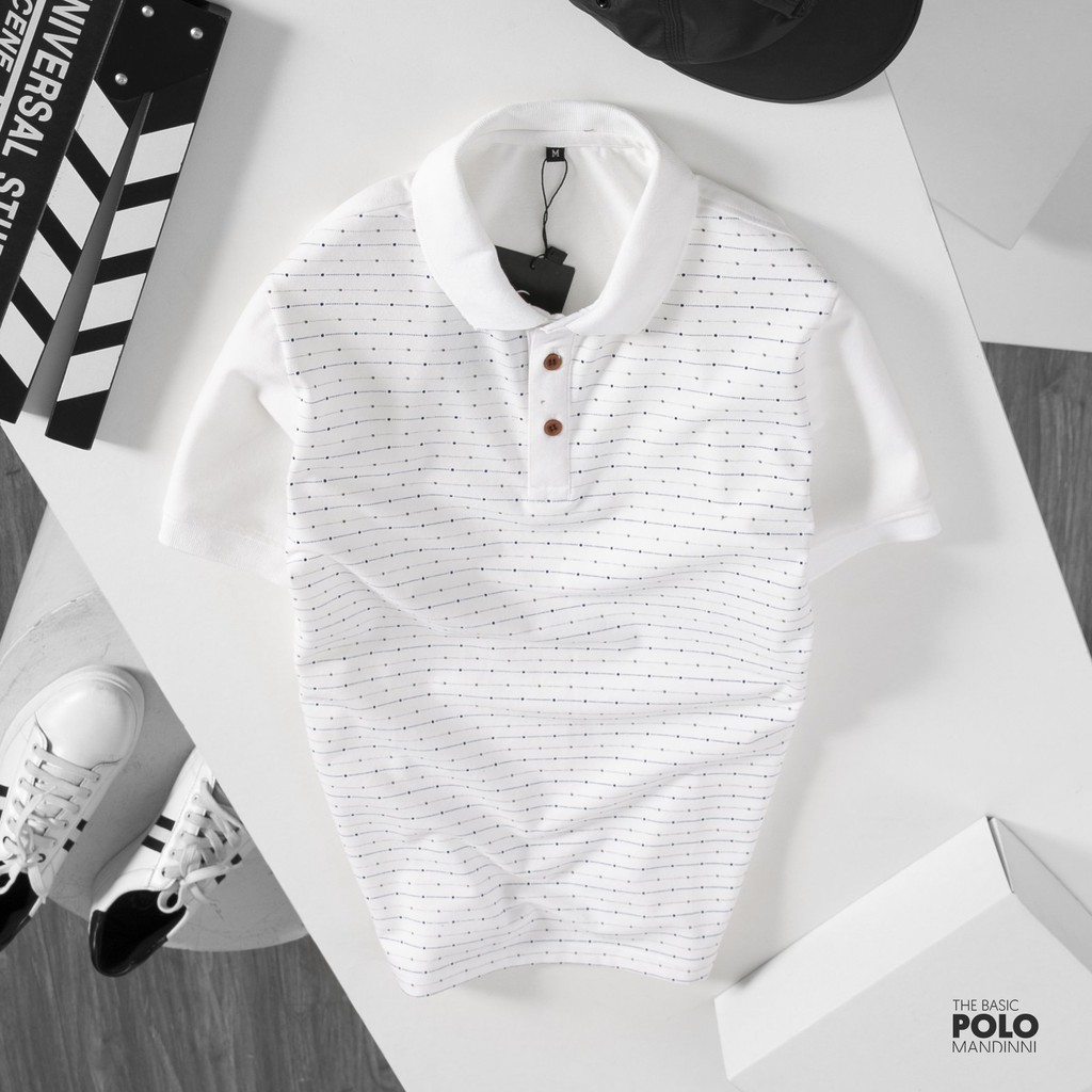 Áo thun polo in họa tiết đơn giản phối tinh tế by mandinni | BigBuy360 - bigbuy360.vn