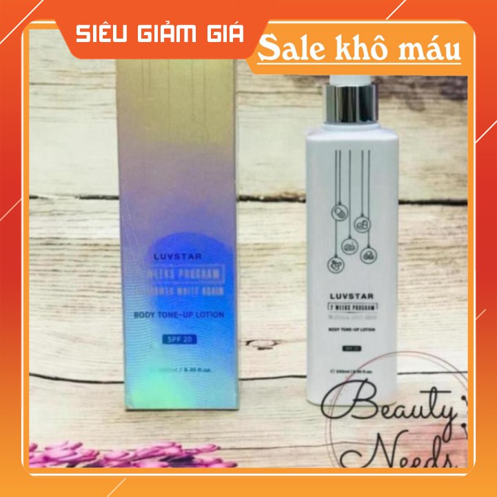 DƯỠNG THỂ LUVSTAR IN SHOWER WHITE AGAIN BODY TONE-UP LOTION SPF 20.