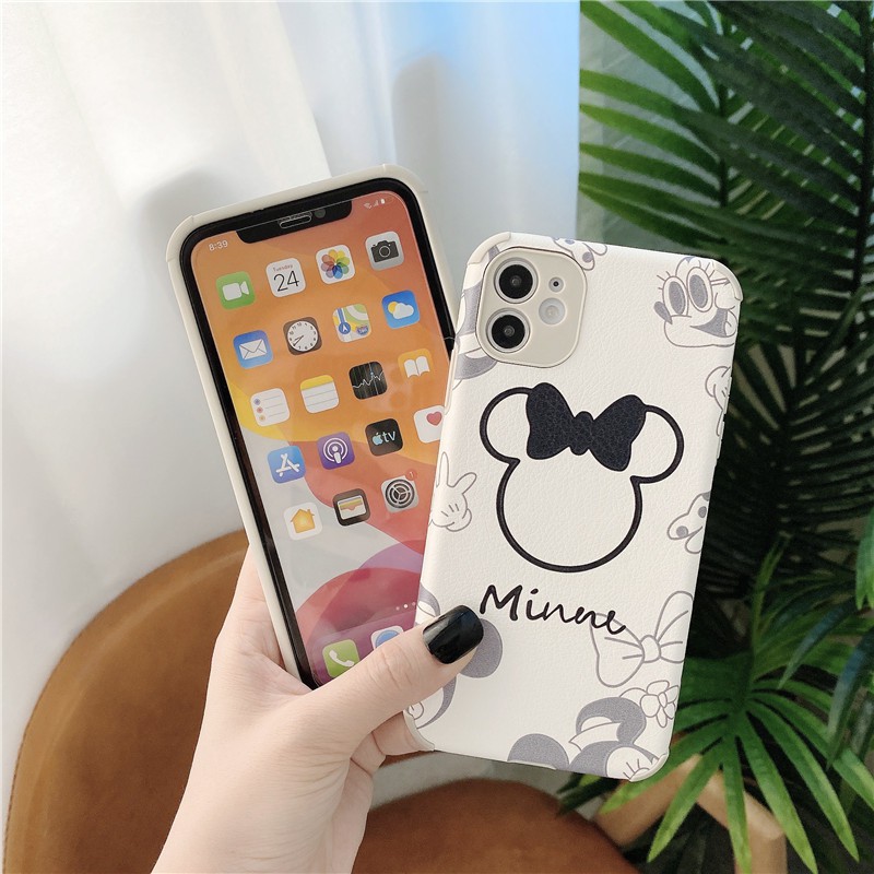 ốp lưng iphone 7 Plus 8 6 6s Plus ốp iphone 11 12 Pro Max 12 Mini casing IP X XS XR XS Max shockproof Minnie Mickey couple Phone case