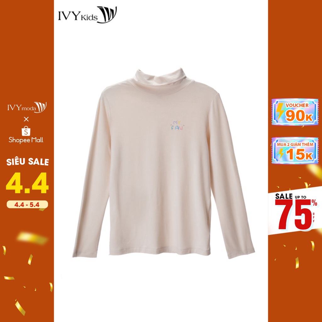 Áo giữ nhiệt cổ lọ bé gái IVY moda MS 58G1469